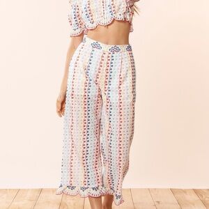 RED CARTER Eyelet Cropped Top and pants